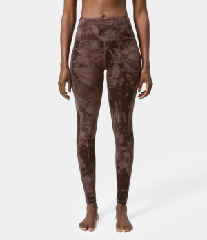 Halara High Waisted Tie Dye Full Length Women's Leggings Tie-dye Pink | 189547-NVI