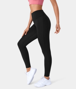 Halara High Waisted Waist Shaping Tummy Control Pocket 7/8 Women's Leggings Black | 139264-YJK