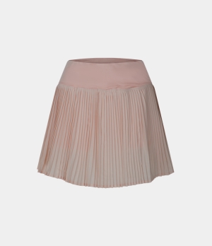 Halara In My Feels Everyday 2-in-1 Pleated Side Pocket Tennis Women's Skirts Light Peach | 279406-DXE