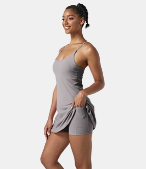 Halara In My Feels Everyday Cloudful® Air 2-in-1 Activity-Euphoria Air Women's Dress Gull | 290715-MLO