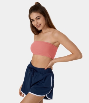 Halara Low Support Plain Casual Sports Bra Women's Tops Flamingo Plume | ZIFNYJA-27