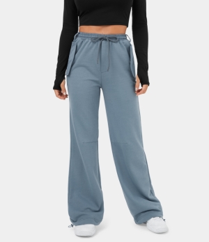 Halara Mid Rise Belted Drawstring Flap Pocket Casual Cargo Women's Jogger Citadel | 954287-LPR