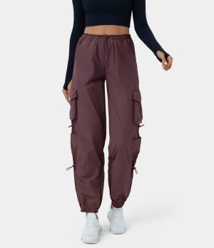 Halara Mid Rise Drawstring Multi Pockets Casual Cargo Women's Jogger Huckleberry | 419036-SAM