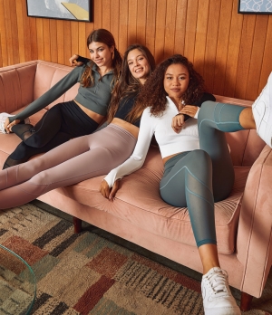 Halara Mock Neck Half Zip Thumb Hole Cropped Sports Women's Tops Slate Blue | VLEYRSW-51