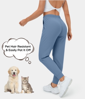 Halara Patitoff Flow Pet Hair Resistant High Waisted Drawstring Side Pocket 7/8 Women's Jogger Infinity | 819203-DTO