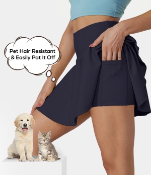 Halara Patitoff Flow Pet Hair Resistant High Waisted Pocket 2-in-1 Activity-Marvelous Women's Skirts Overture | CQSVEYZ-08