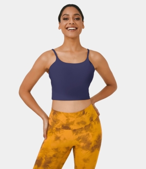 Halara Patitoff Pet Hair Resistant Workout Cropped Cami Women's Tops Patriot Blue | CIQXTOA-37