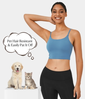 Halara Patitoff Pet Hair Resistant Workout Cropped Cami Women's Tops All Aboard | OUZPWGT-84