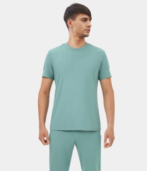 Halara SouffleSoft Sports Couple Men Women's Tops Aqua Haze | OMVLAFB-34