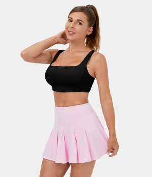 Halara Square Neck Cropped Yoga Tank Women's Tops Black | XIDOGVZ-04