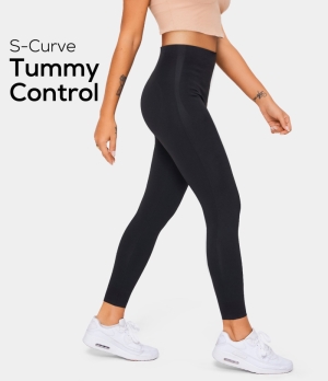 Halara Super High Waisted Tummy Control Plain 7/8-Super S Women's Leggings Black | 456180-IOS